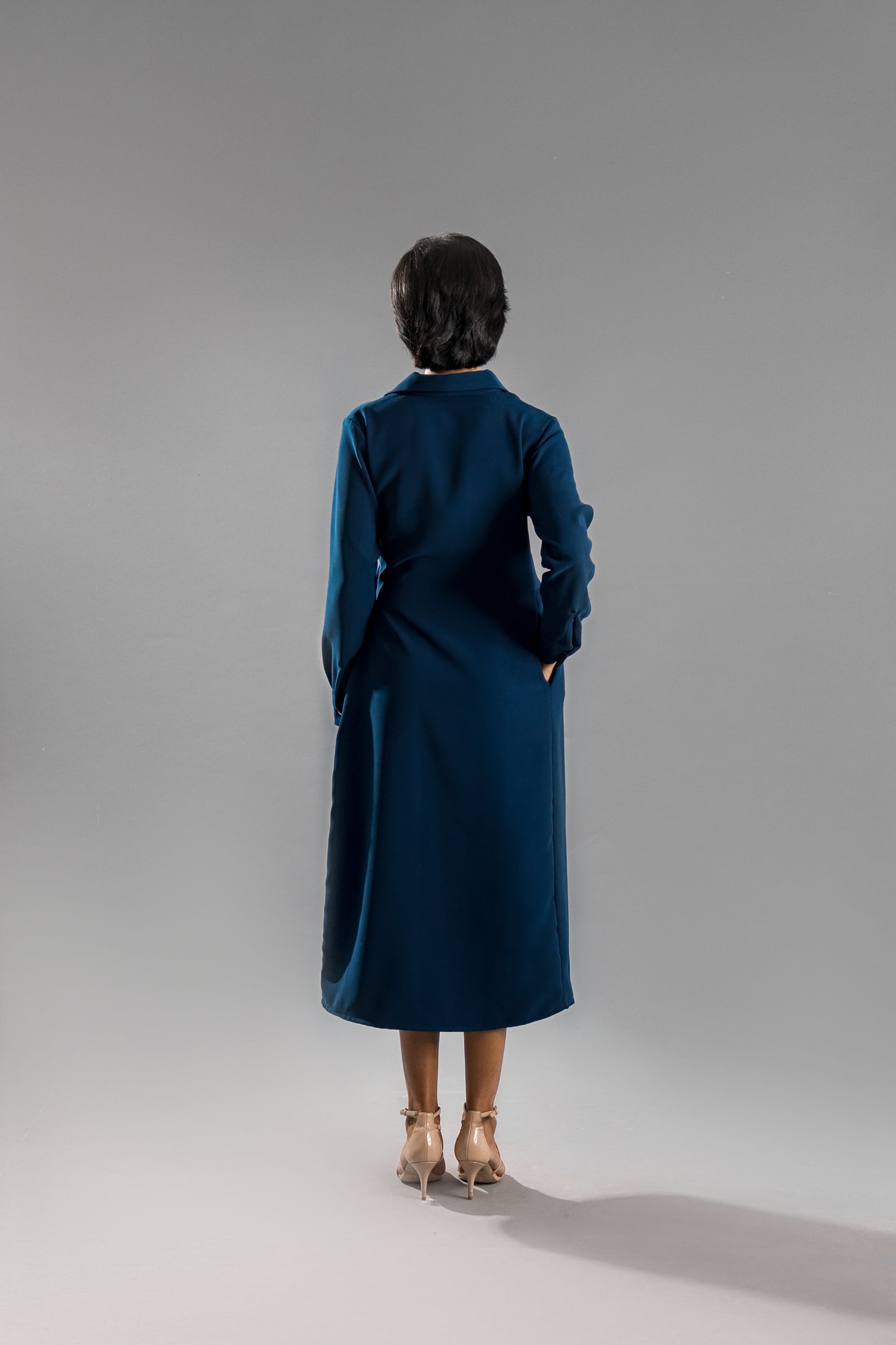 ANIKA Knotted Shirt Dress