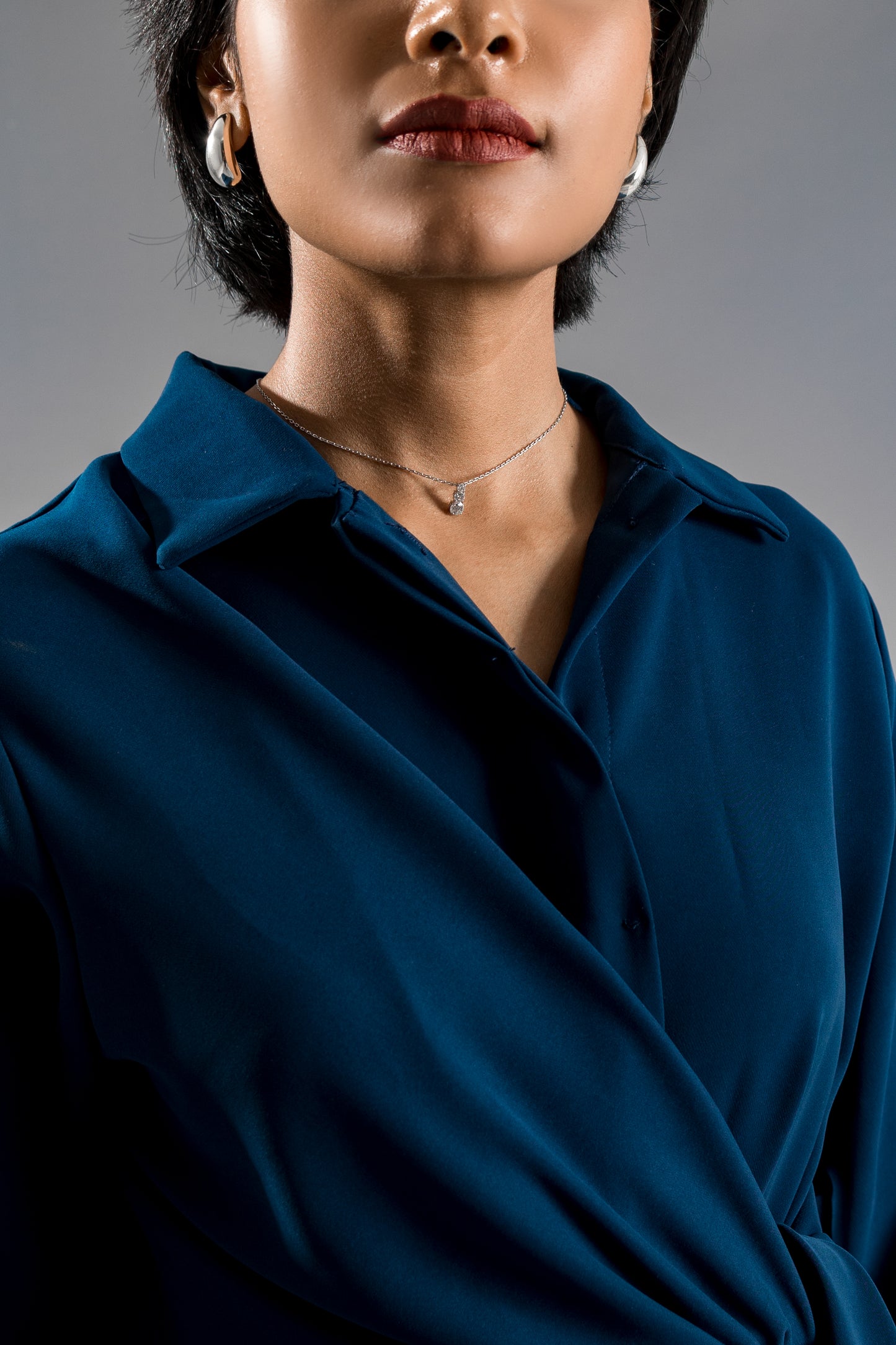 ANIKA Knotted Shirt Dress