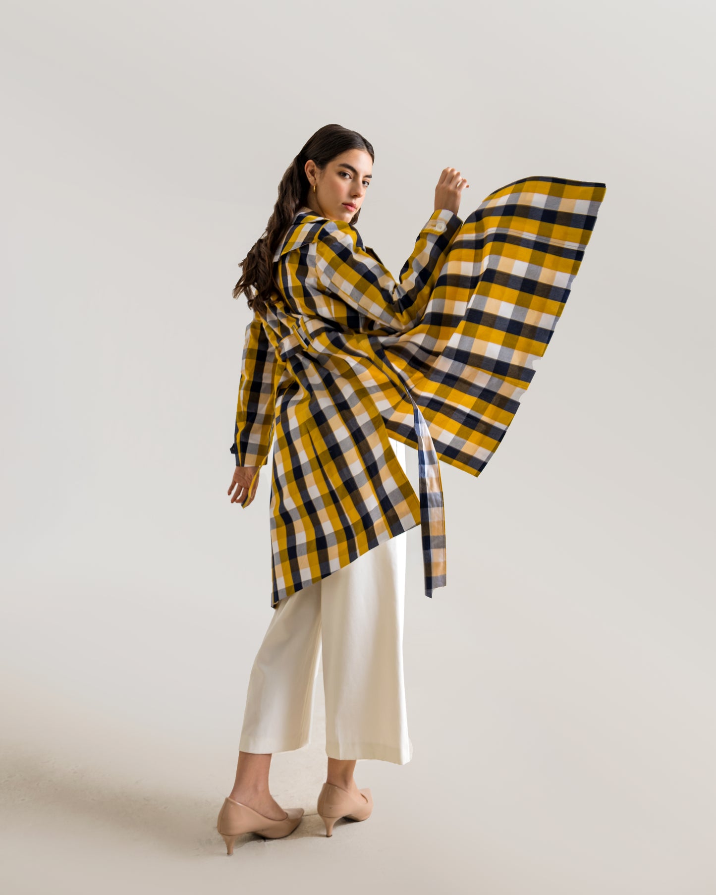 MARICHI Trench Coat - Checkered