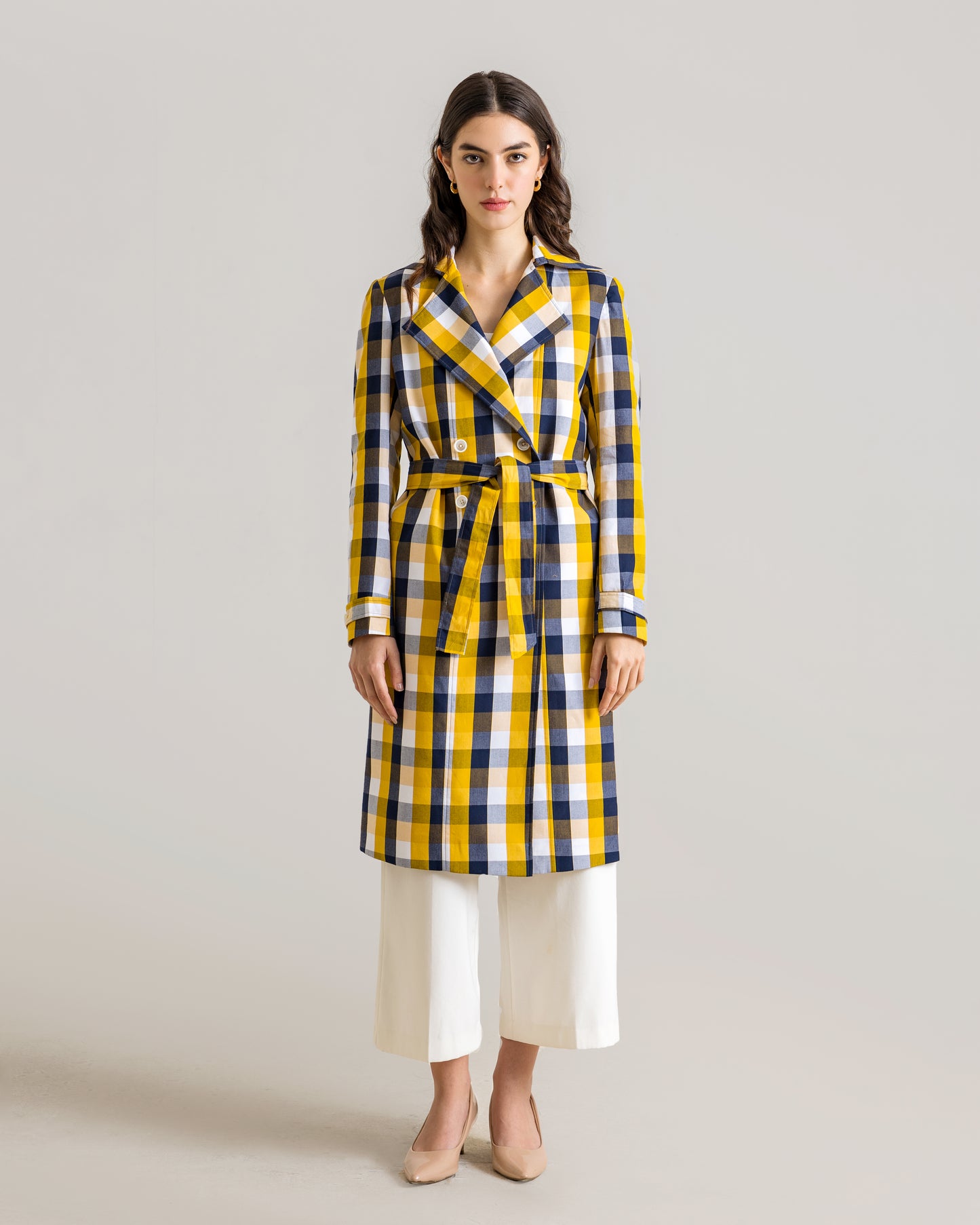 MARICHI Trench Coat - Checkered