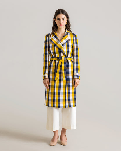 MARICHI Trench Coat - Checkered