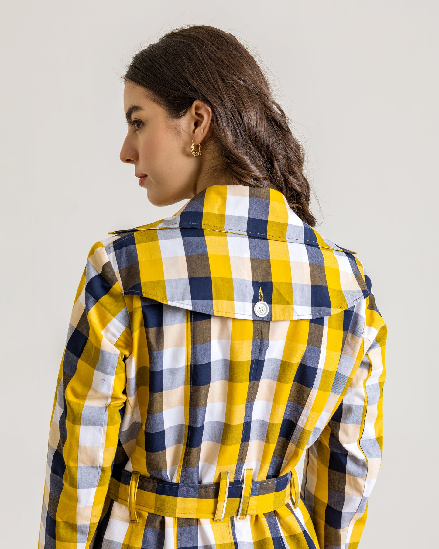 MARICHI Trench Coat - Checkered