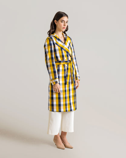 MARICHI Trench Coat - Checkered