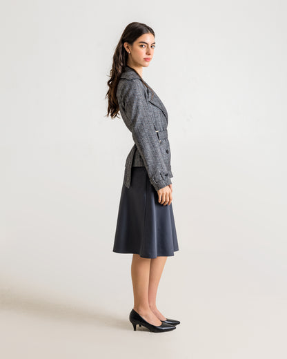 INAYA Short Trench Jacket - Gray