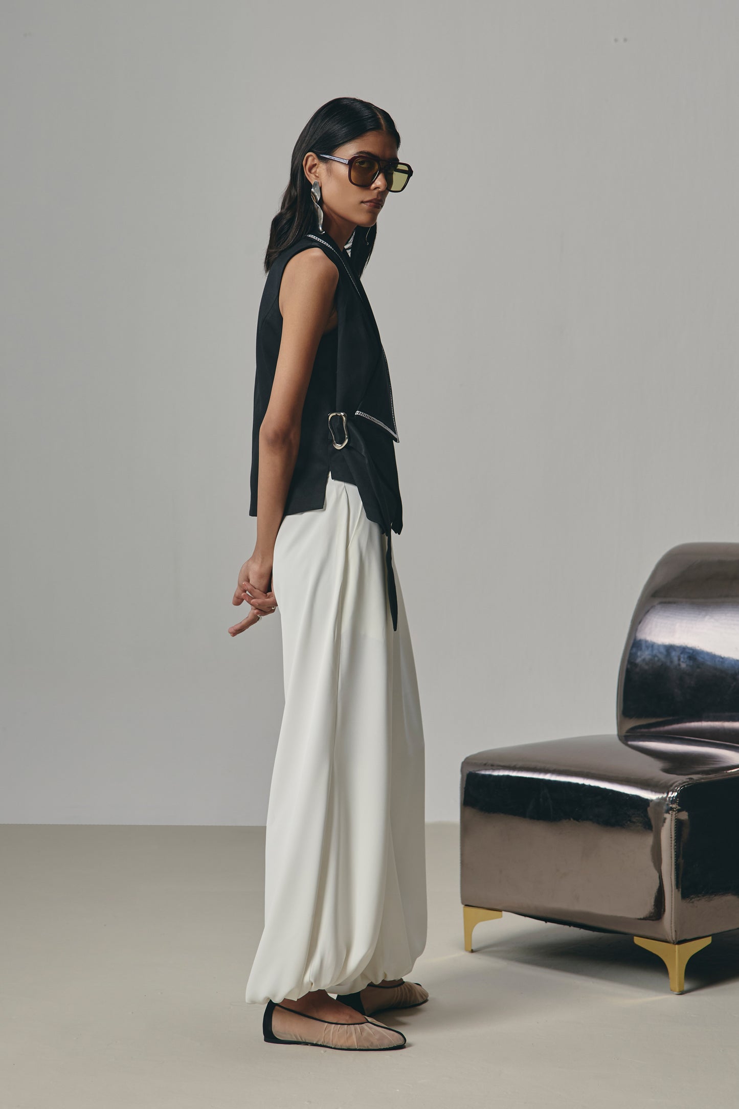 Sway Balloon Pants - White Pearl