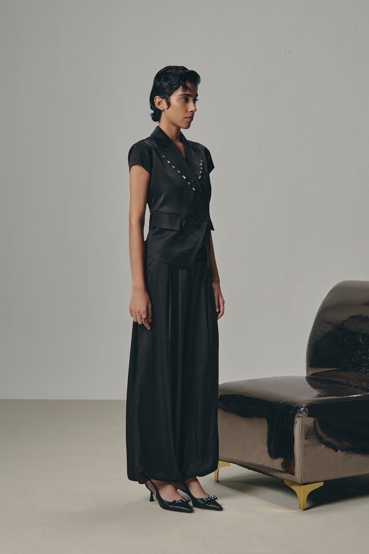 Diya Waistcoat - Kohl