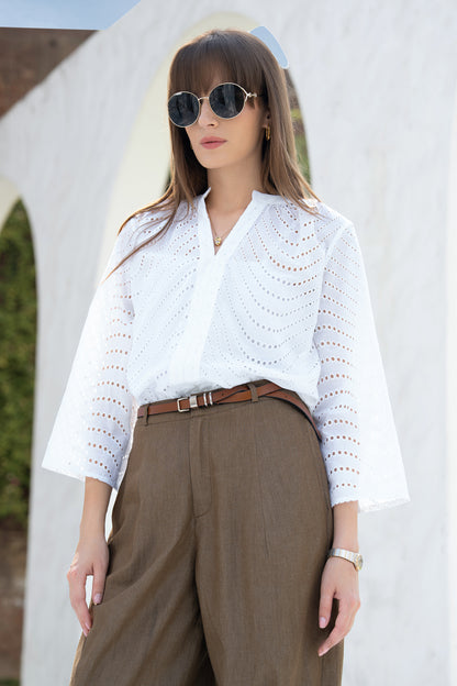 Nelle Schiffli Top