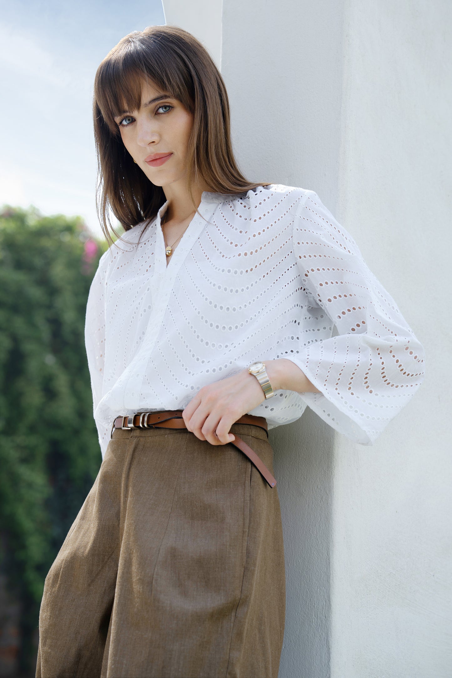 Nelle Schiffli Top