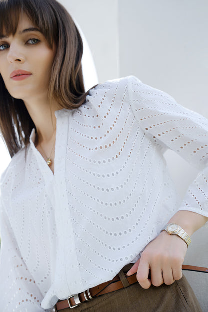 Nelle Schiffli Top