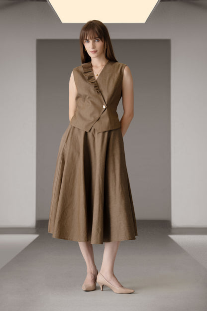 Elara Waistcoat & Skirt Set