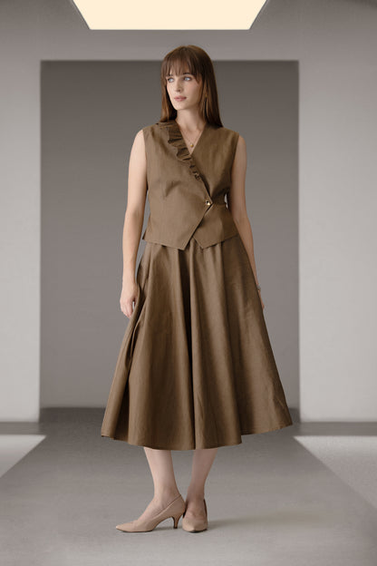 Elara Waistcoat & Skirt Set