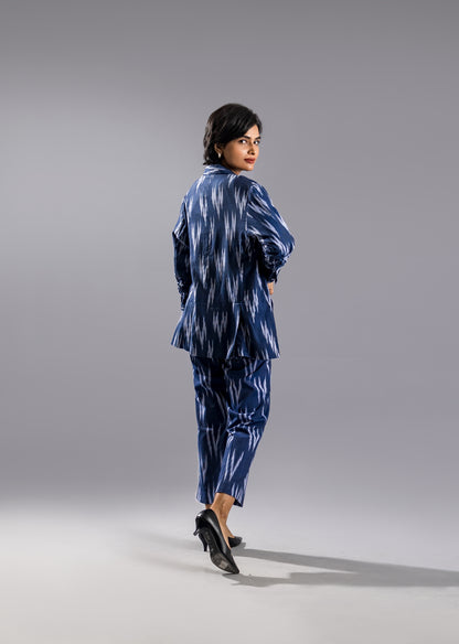 INARI Ikat Blazer - Navy Blue