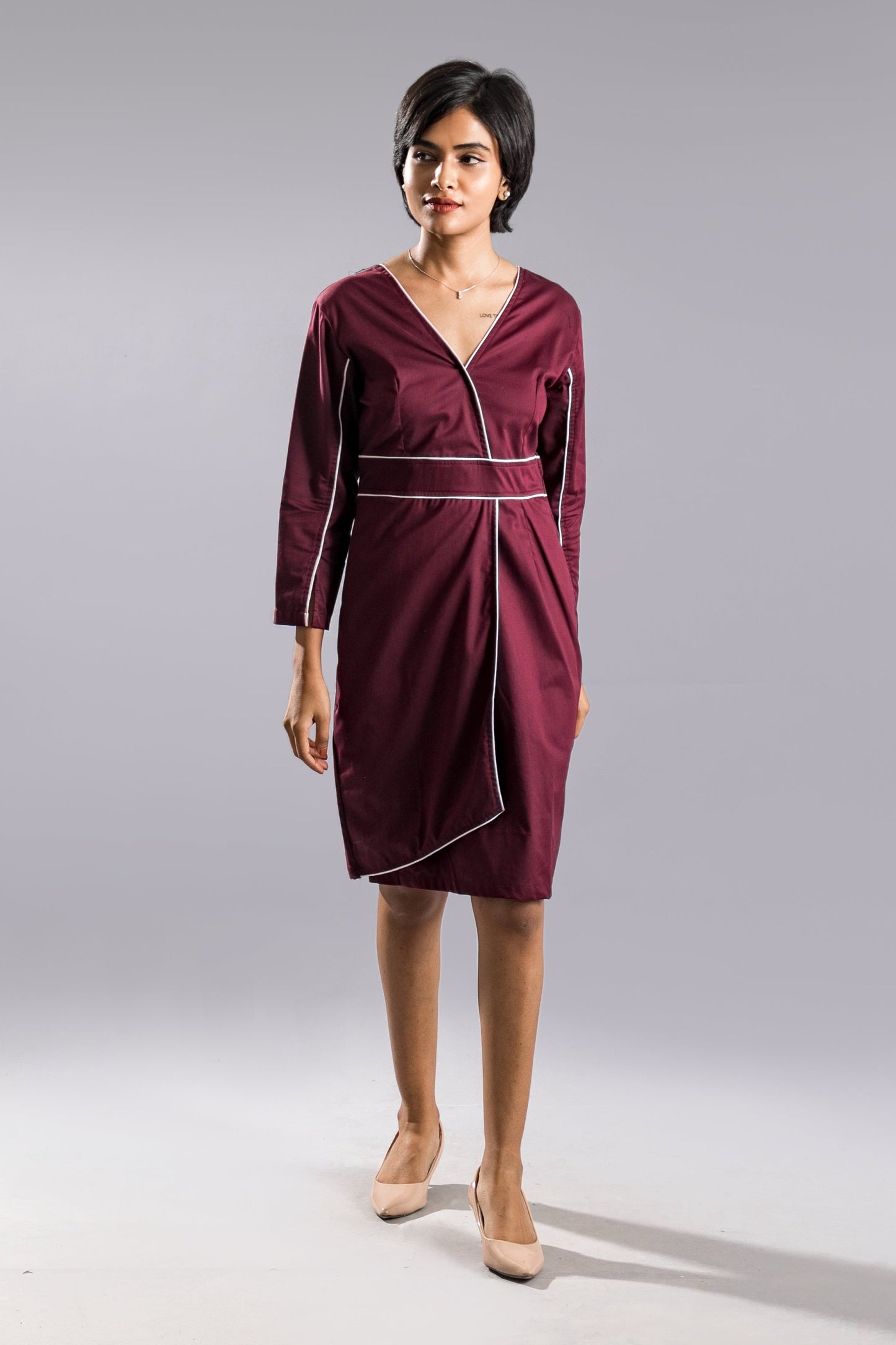 SLATE Dress - Burgundy