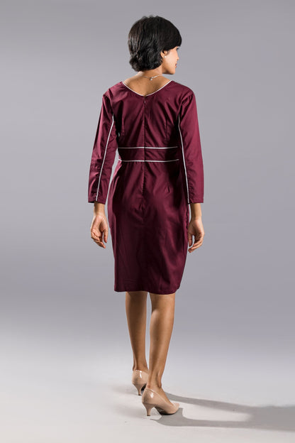 SLATE Dress - Burgundy