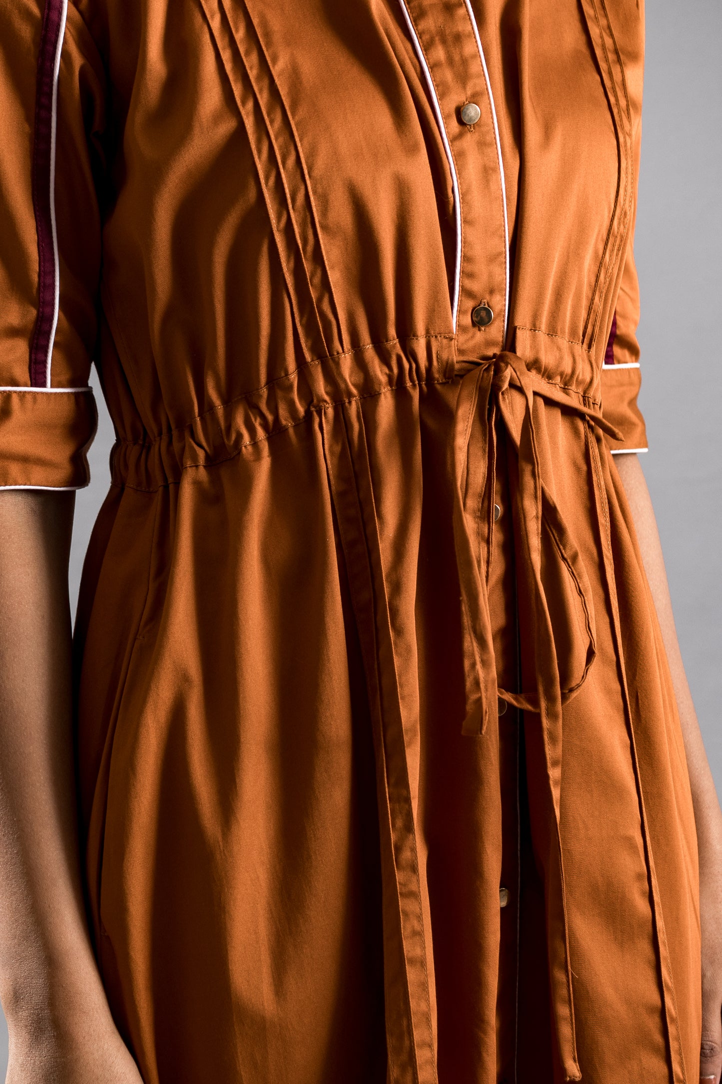 ADIRA Shirt Dress - Rust