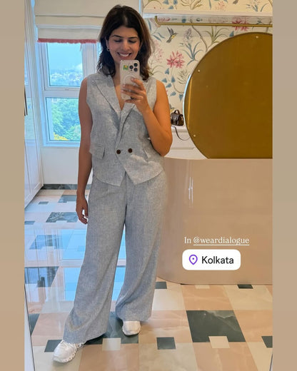 Sarah Sham in our Kavya Set - Pistachio Cream